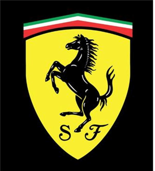 블랙호스와 이탈리아 국기를 상징하는 삼색으로 구성된 페라리 로고 @뉴스임팩트 자료사진