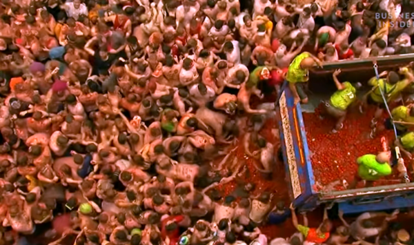 스페인 라 토마티나 축제. @유투브