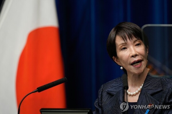 취임 일성으로 국방력 증강을 지시한 다카이치 일본 총리. @연합뉴스