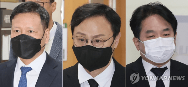 (왼쪽부터) 구영배 큐텐그룹 회장, 류광진 티몬 대표, 류화현 위메프 대표@연합뉴스