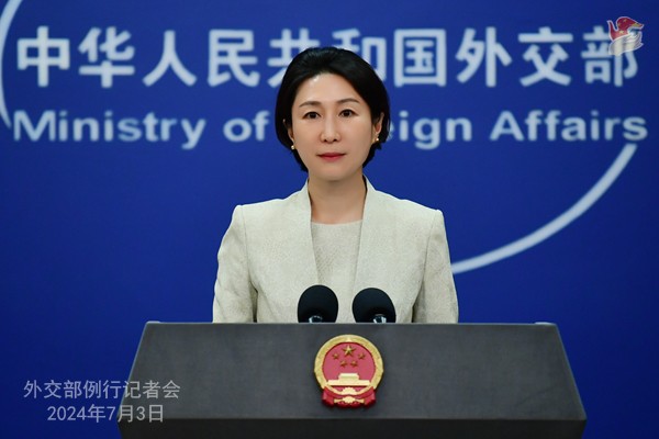 무비자 정책 연장을 발표하는 마오닝 중국 외교부 대변인. @연합뉴스 