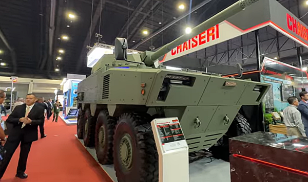 방콕에서 열린 디펜스&시큐리티 2025에서 공개된 차이세리 가디언-T 프로토타입. @홈페이지