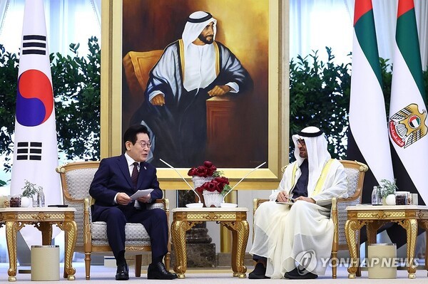 이재명 대통령, 한-UAE 확대회담. @연합뉴스